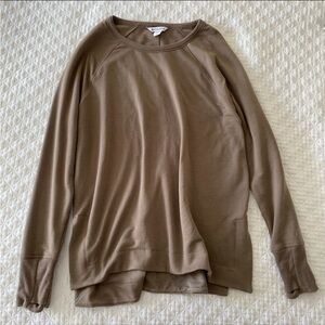 oversized brown athleta sweatshirt